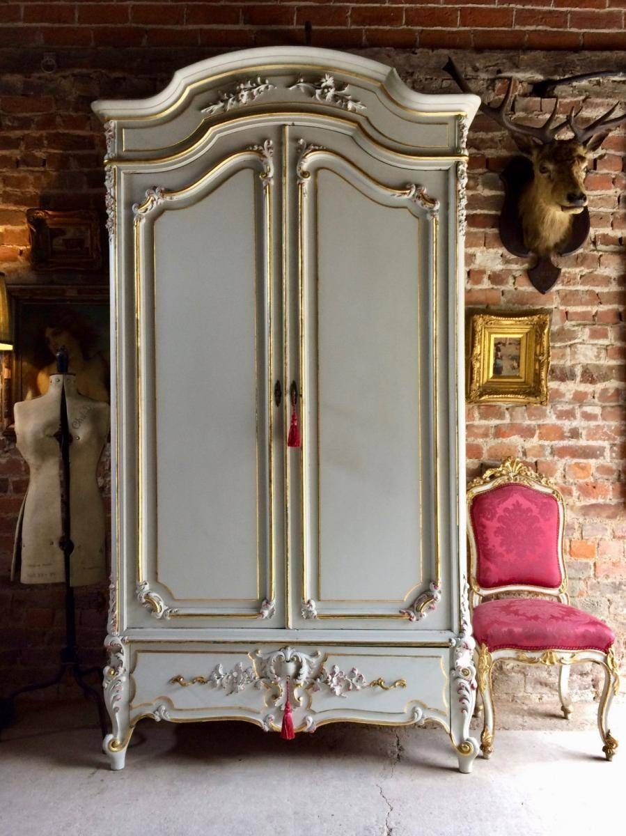 Vintage French Armoire Wardrobe With Mirror For Sale At Pamono In Vintage French Wardrobes (Photo 1 of 15)