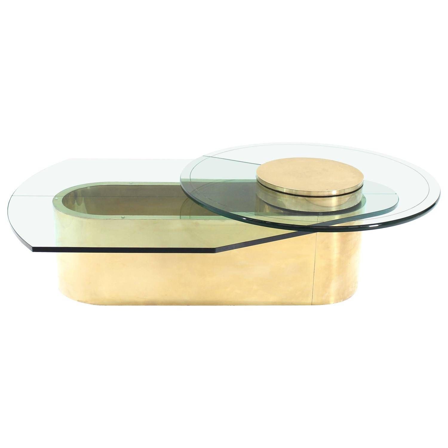 Vintage Heywood Wakefield Lazy Susan Revolving Coffee Table At 1stdibs Throughout Revolving Glass Coffee Tables (View 16 of 30)
