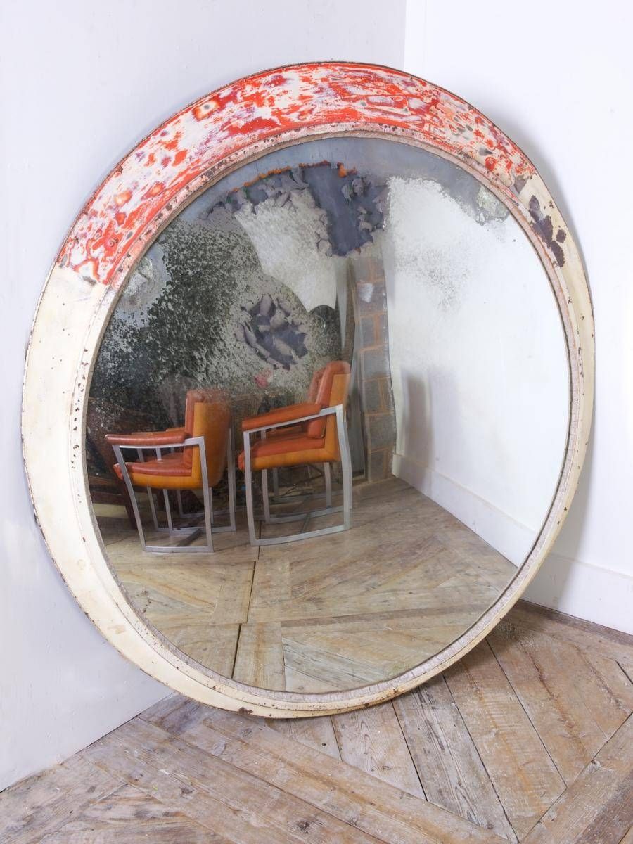 Vintage Large Convex Mirror For Sale At Pamono Regarding Large Convex Mirrors (View 22 of 25)