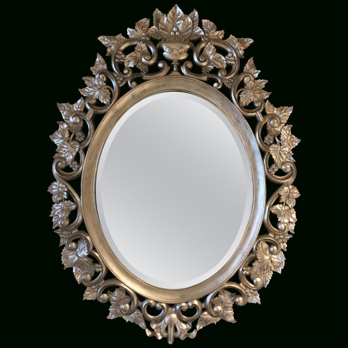 Viyet – Designer Furniture – Accessories – Maitland – Smith Carved In Silver Oval Mirrors (Photo 20 of 25)