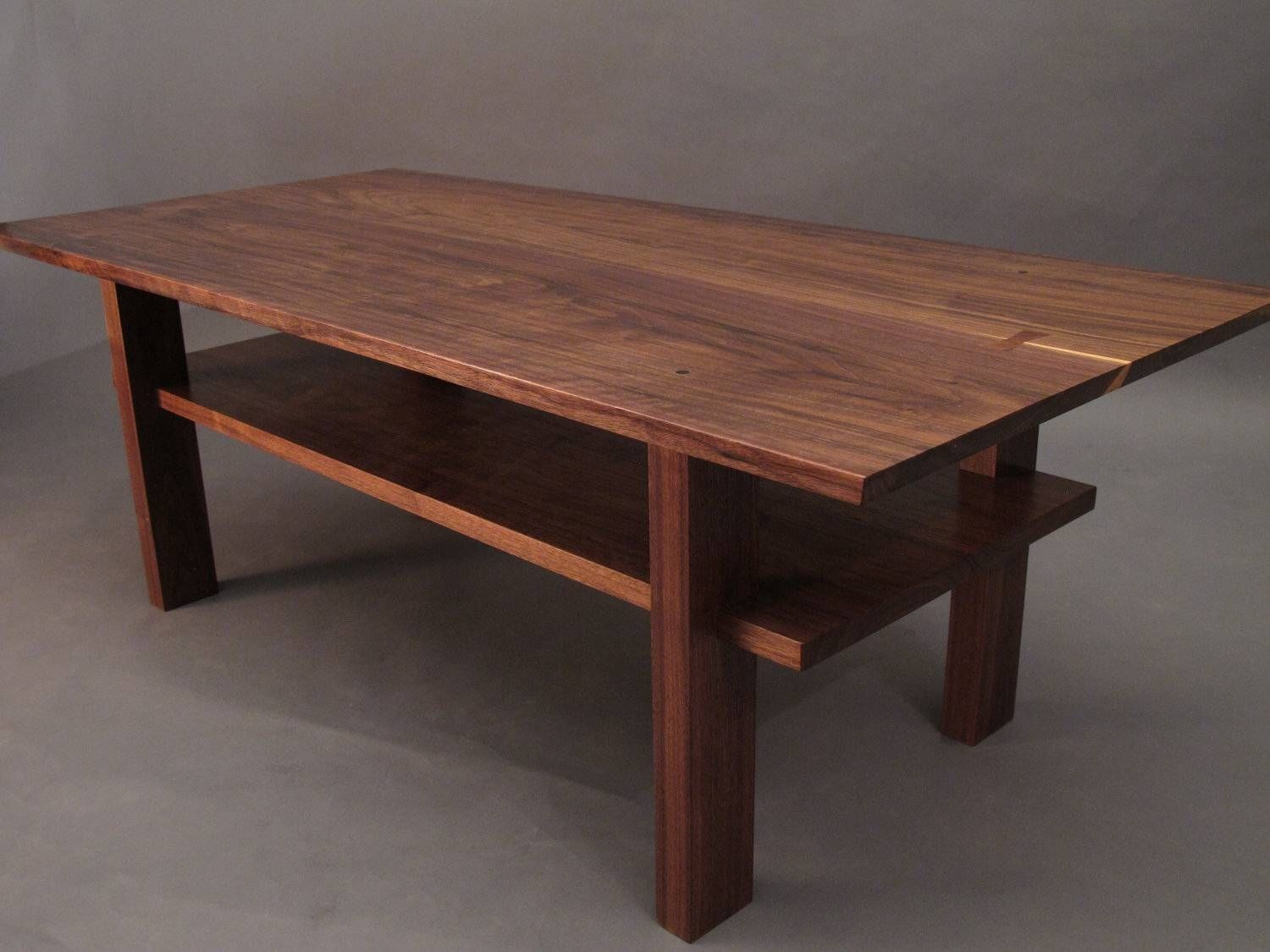 Walnut Coffee Table Small Wood Tables For Living Room Narrow Pertaining To Small Coffee Tables (View 25 of 30)