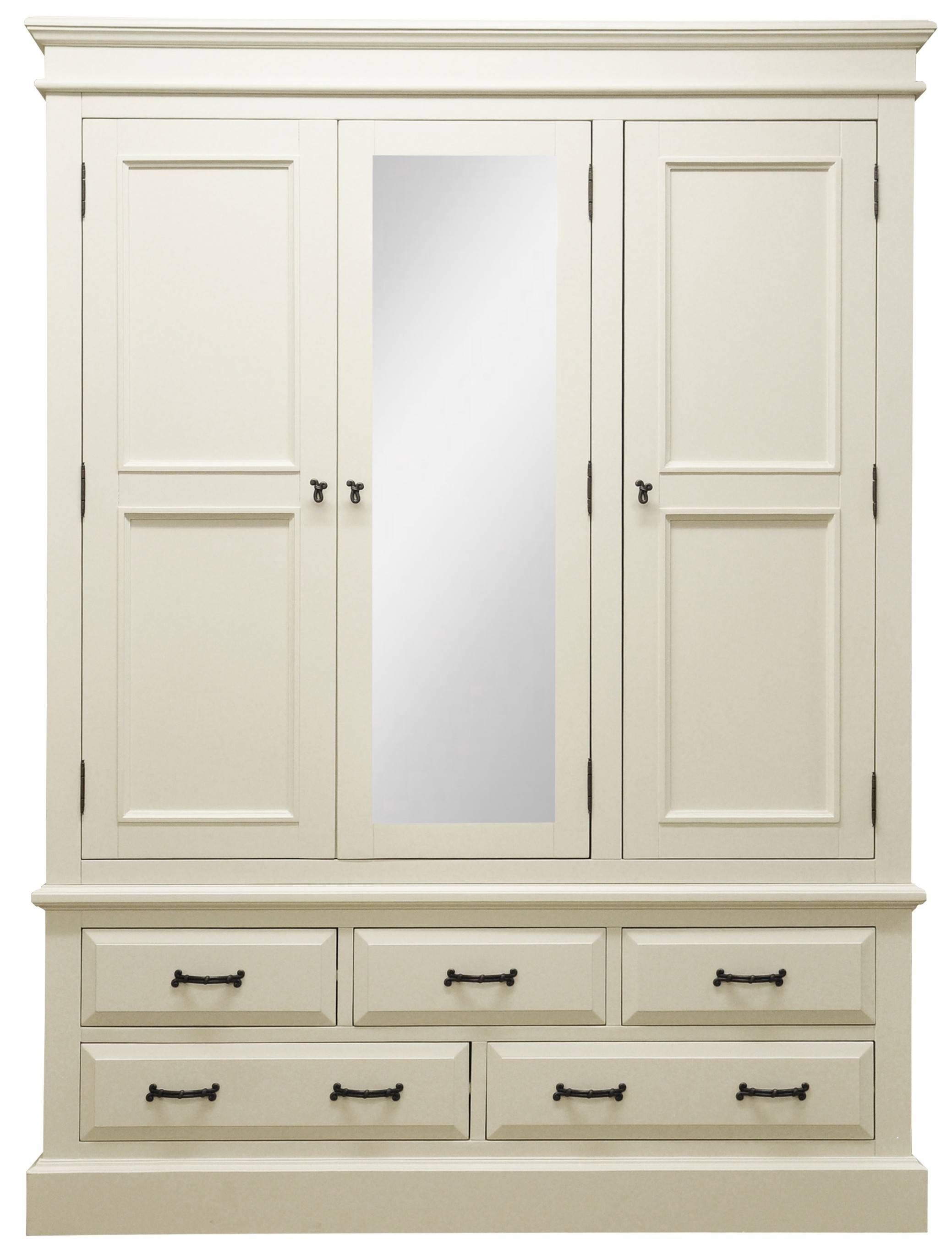 Wardrobe Closet White Calegion Furniture Remarkable Free Standing Inside White Wooden Wardrobes (View 5 of 15)
