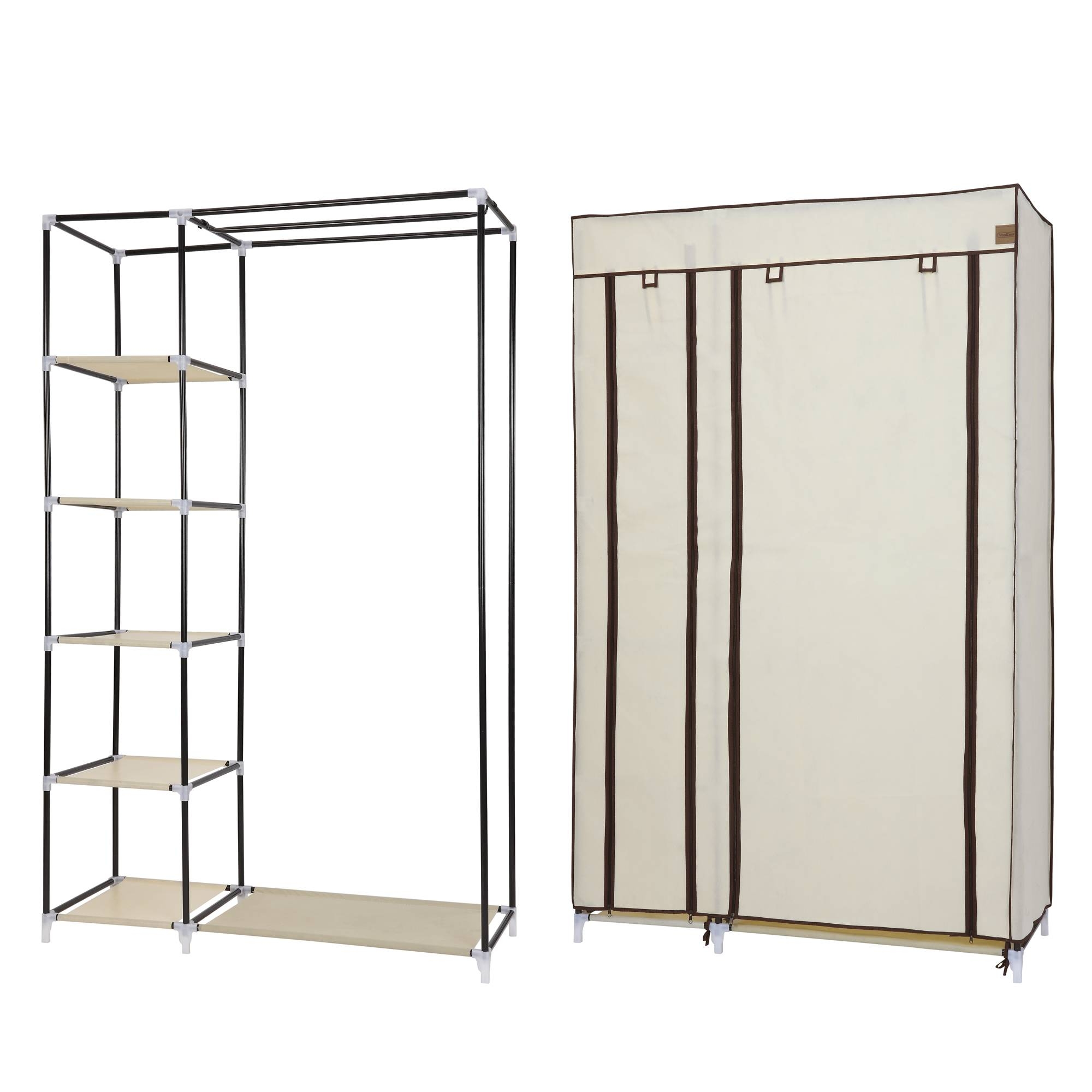 Featured Photo of 30 Best Collection of Double Canvas Wardrobe Rail Clothes Storage Cupboard