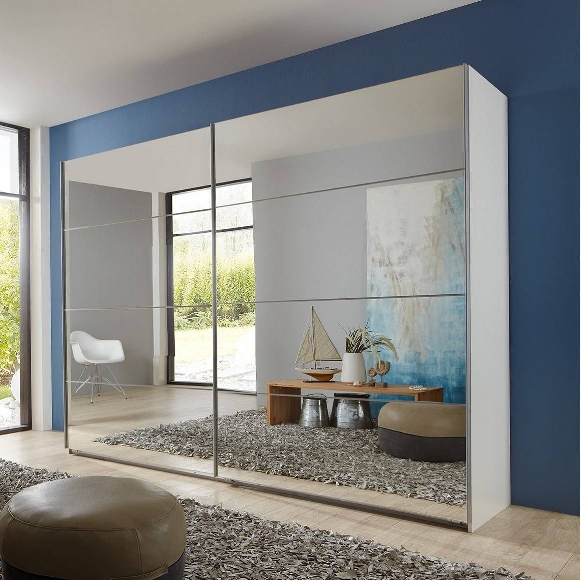 Wardrobes With Mirrored Sliding Doors Uk Mirrored Door Wardrobe Pertaining To Mirror Wardrobes (View 5 of 15)