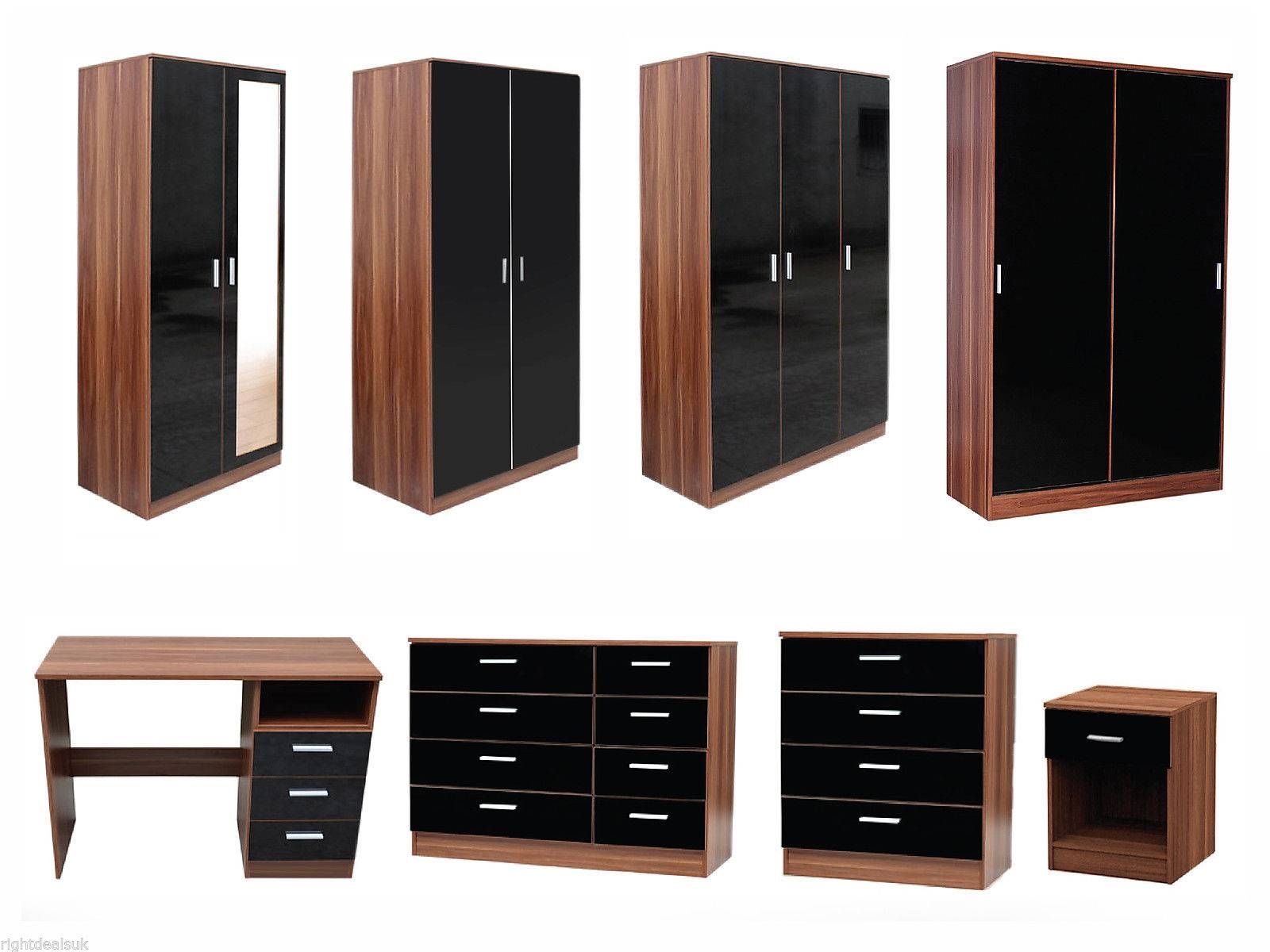 White Bedroom Furniture Sets Modern Dressing Table High Gloss Home Throughout Black Shiny Wardrobes (View 5 of 15)