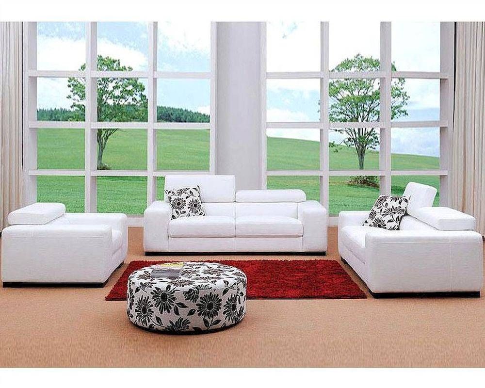 White Fabric Sofa Set 44l0803 Inside White Fabric Sofas (View 16 of 30)