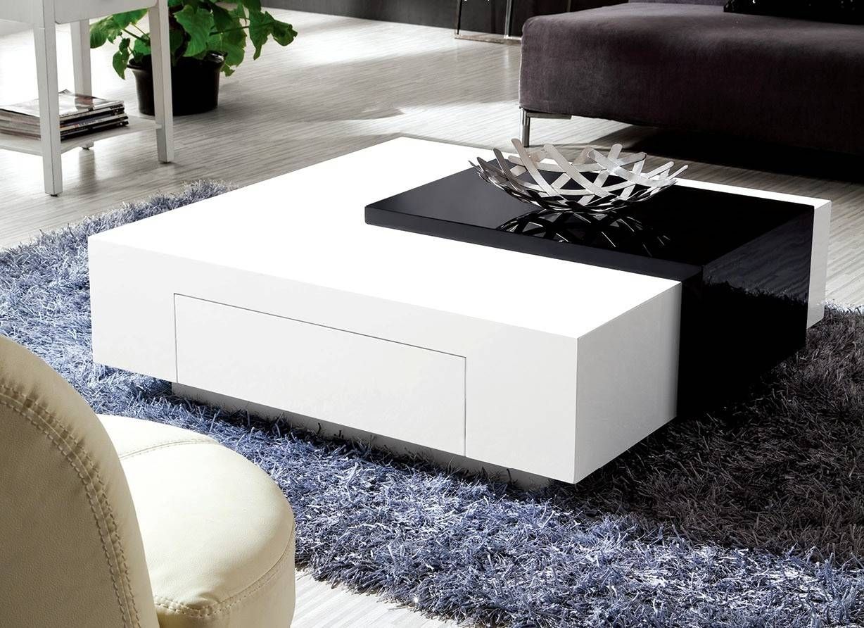 White High Gloss Coffee Table With Storage | Coffee Tables Decoration Pertaining To White High Gloss Coffee Tables (View 1 of 30)