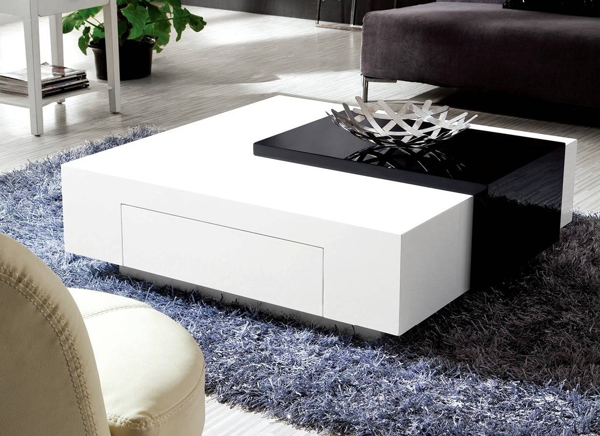 White High Gloss Coffee Table With Storage | Coffee Tables Decoration Pertaining To White High Gloss Coffee Tables (Photo 1 of 30)