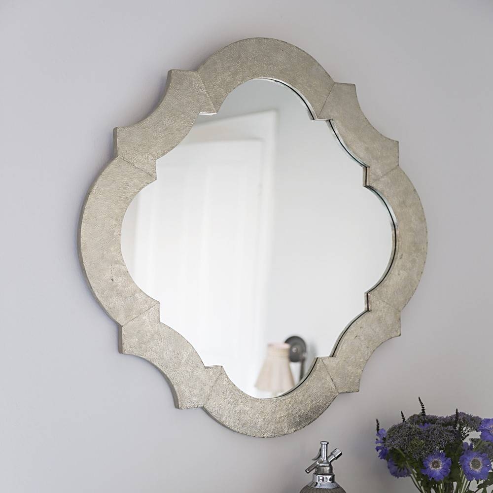 White Metal Wall Mirror With Regard To White Metal Mirrors (Photo 1 of 25)