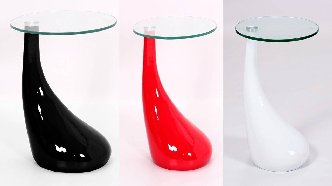 White Red Black Glass High Gloss Side Table – Homegenies 2017 Inside Red Gloss Coffee Tables (View 2 of 30)