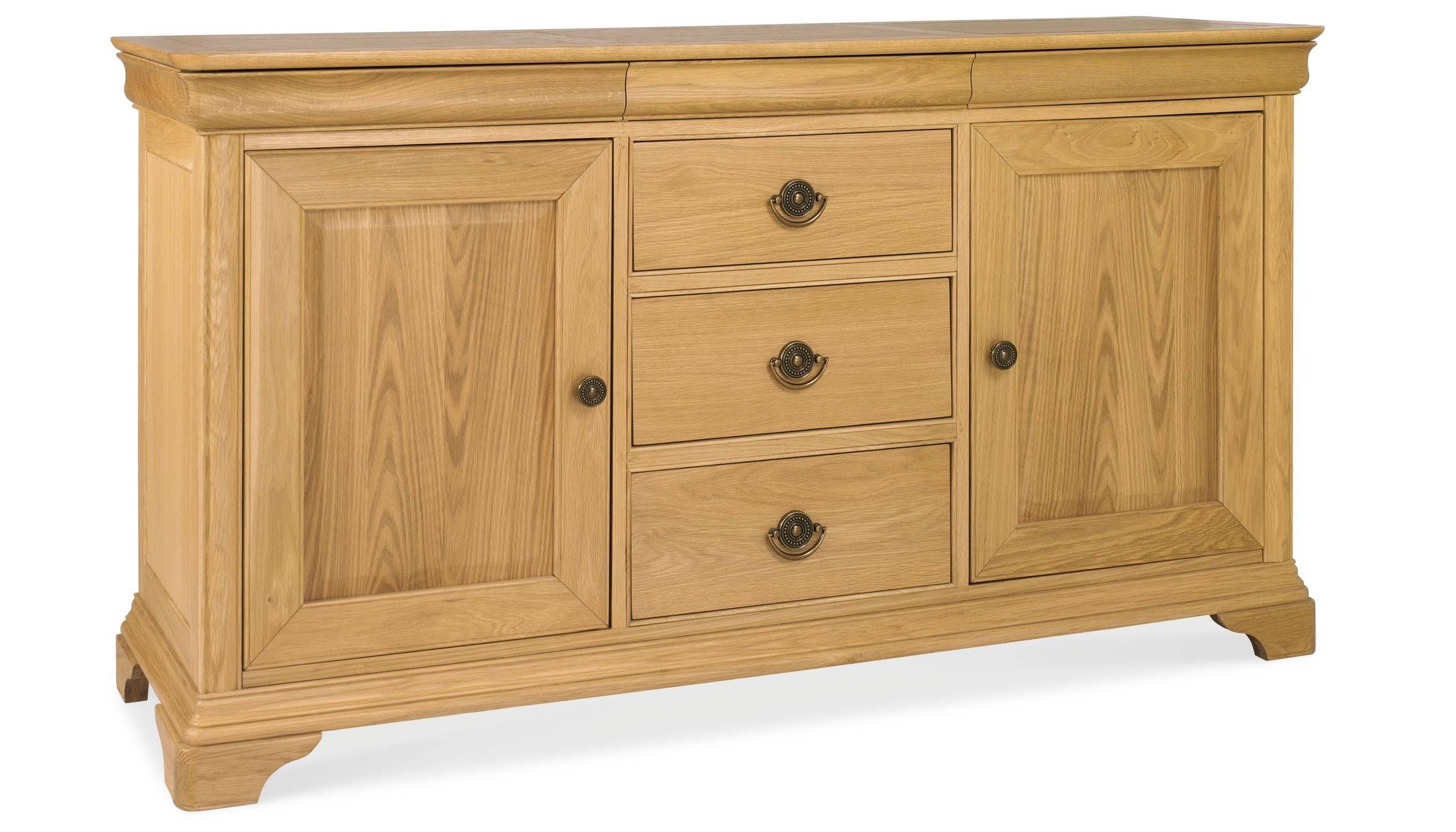 Wide Sideboard From The Chantilly Oak Range | Ahf Furniture Within Oak Sideboards (Photo 25 of 30)