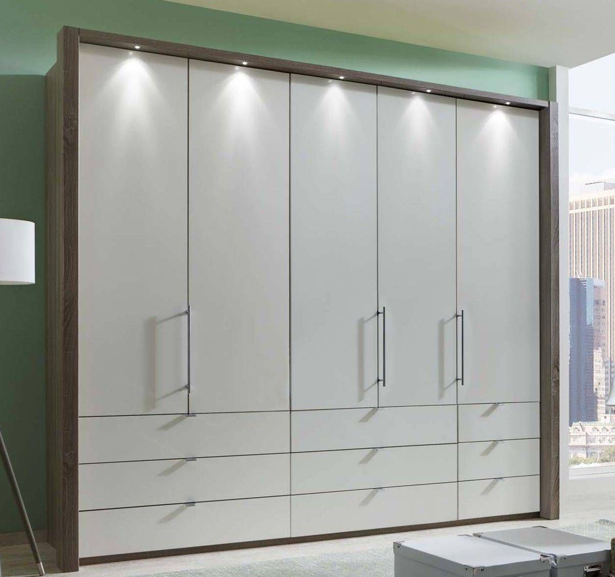 Wiemann Loft 5 Door Wardrobe With 9 Drawers With Bi Fold Panorama Within 5 Door Wardrobes (View 12 of 15)