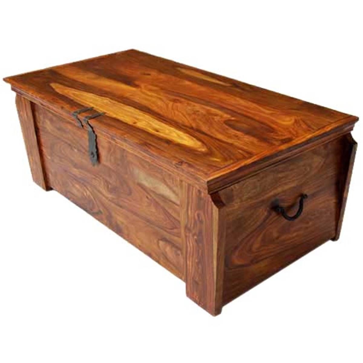Wooden Storage Trunk Chest Box Coffee Table Pertaining To Coffee Tables With Box Storage (Photo 18 of 30)