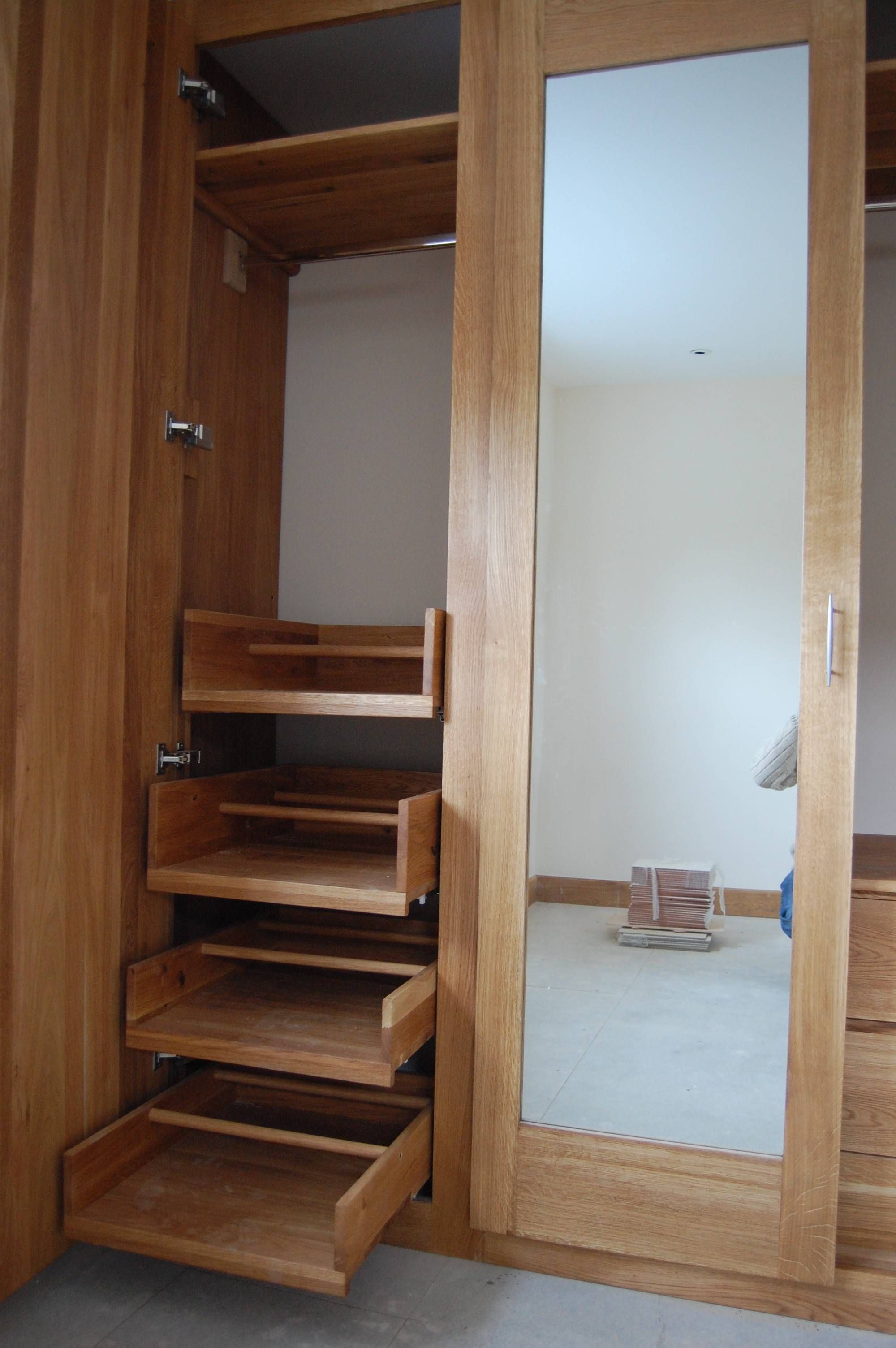Wooden Wardrobe With Shelves | Kashiori Wooden Sofa, Chair Regarding Single Wardrobe With Drawers And Shelves (View 7 of 30)