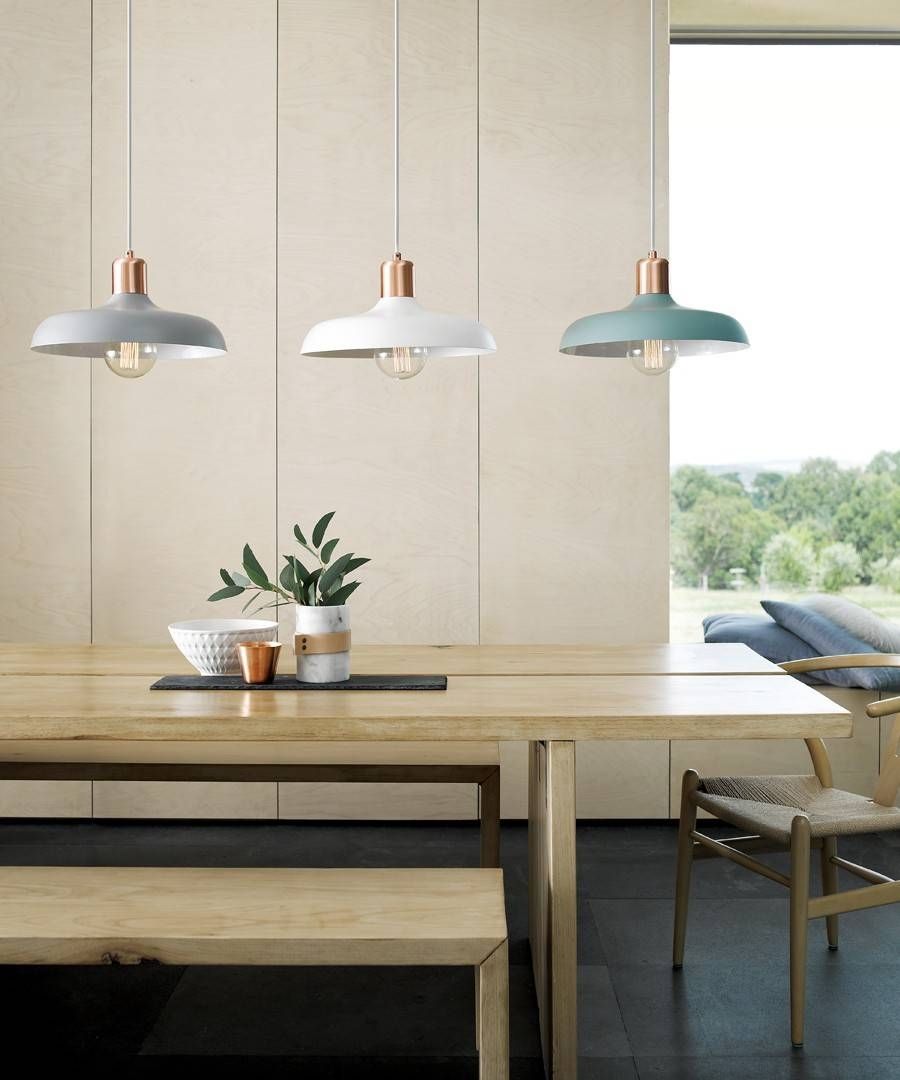 1 Light Pendant In Brushed Copper/chalk With Regard To Beacon Pendant Lighting (Photo 3 of 15)