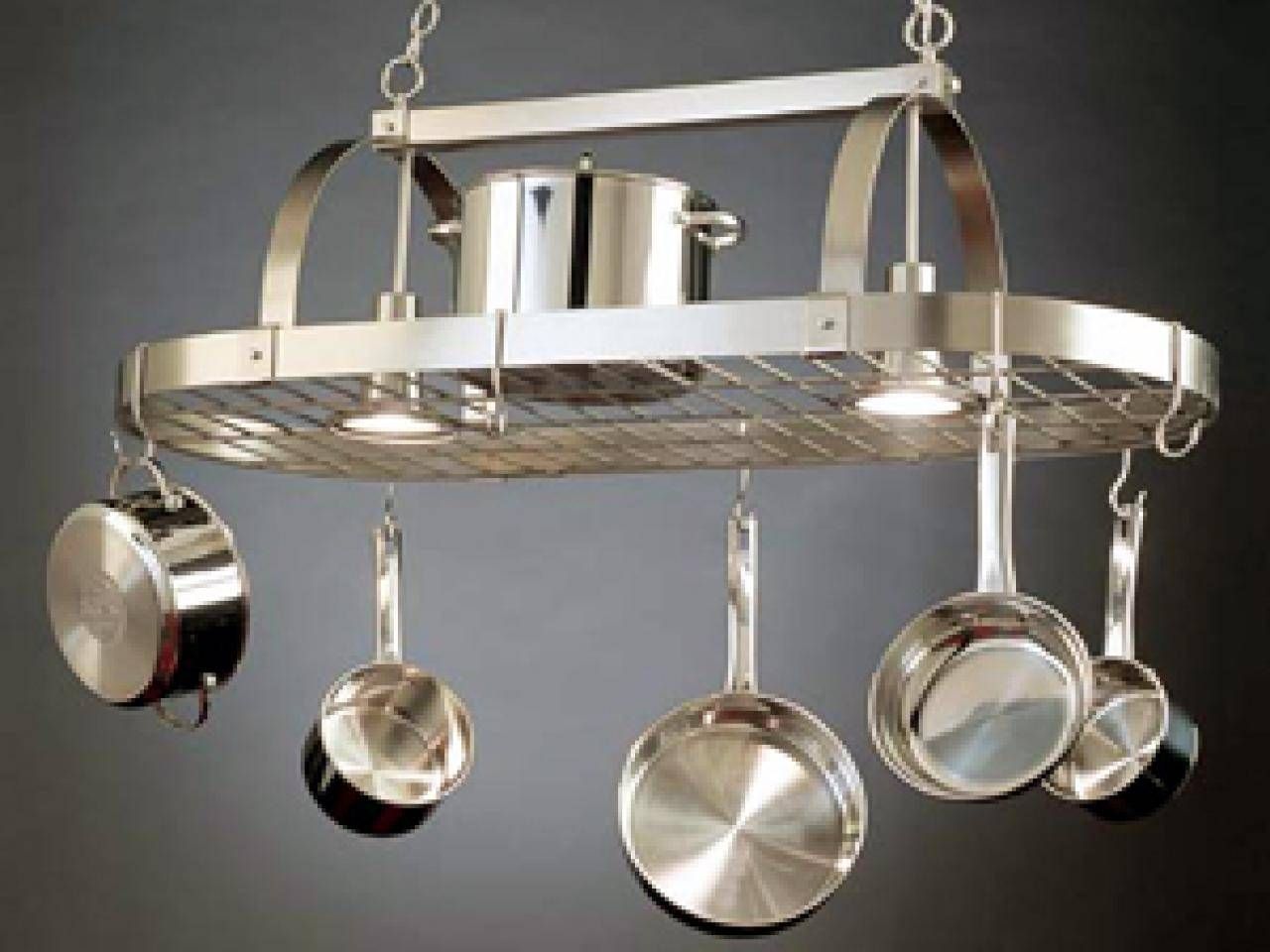 kitchen light for hanging pot rack