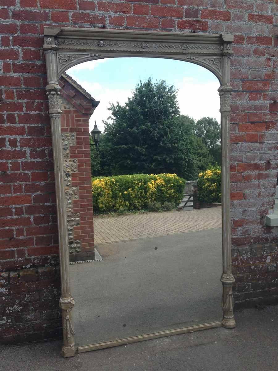 A Stunning Very Large Slightly Distressed Antique 19th Century Inside Very Large Mirrors (Photo 1 of 15)
