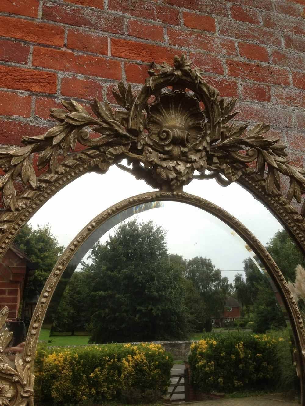 A Wonderful Large Antique 19th Century French Carved Wood Oval With Oval French Mirrors (View 15 of 15)