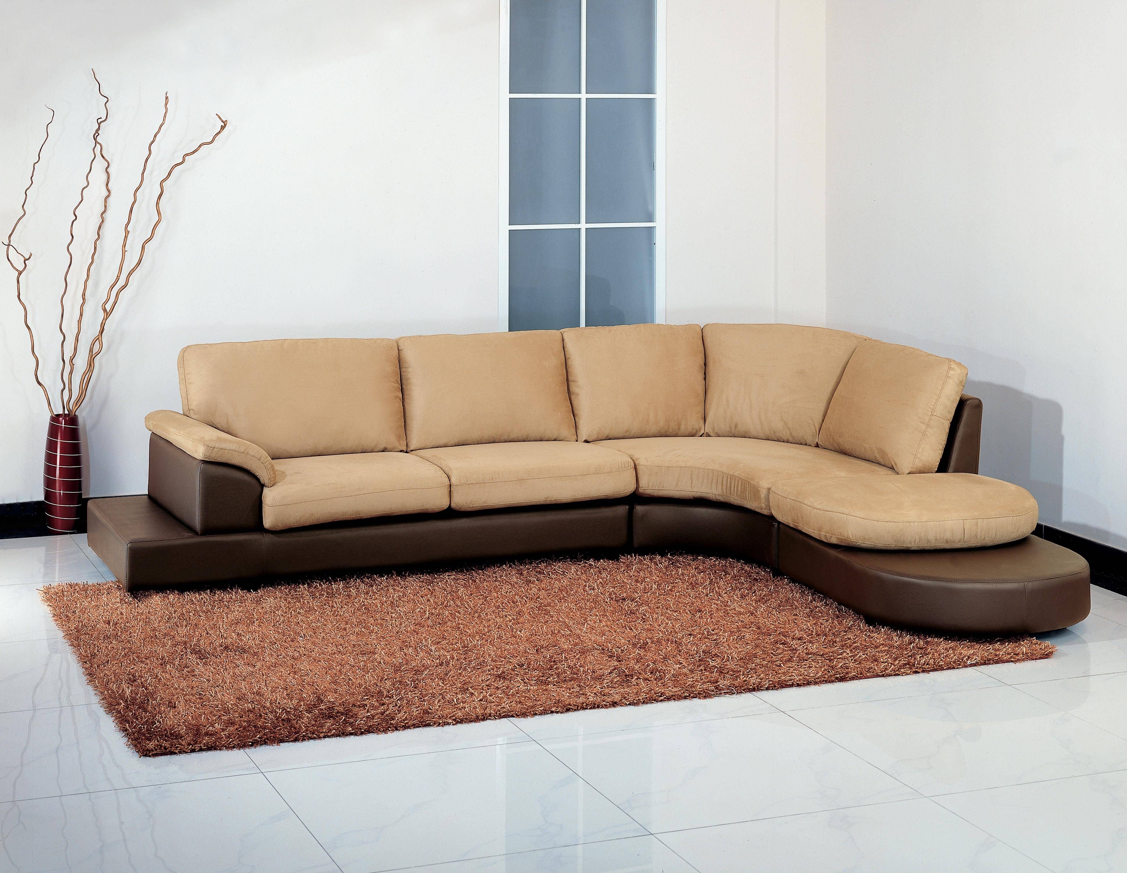 Abbyson Living Charlotte Beige Sectional Sofa And Ottoman Inside Abbyson Sectional Sofas (Photo 4 of 15)