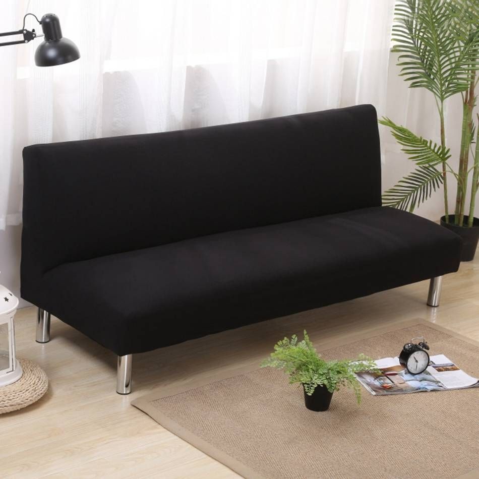 Aliexpress : Buy Solid Color Armless Couch Sofa Covers For In Armless Couch Slipcovers (View 15 of 15)