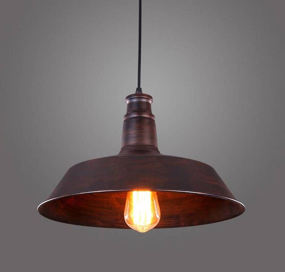 Aliexpress : Buy Vintage Rustic Metal Lampshade Edison Pendant Intended For Retro Pendant Lights (View 7 of 15)