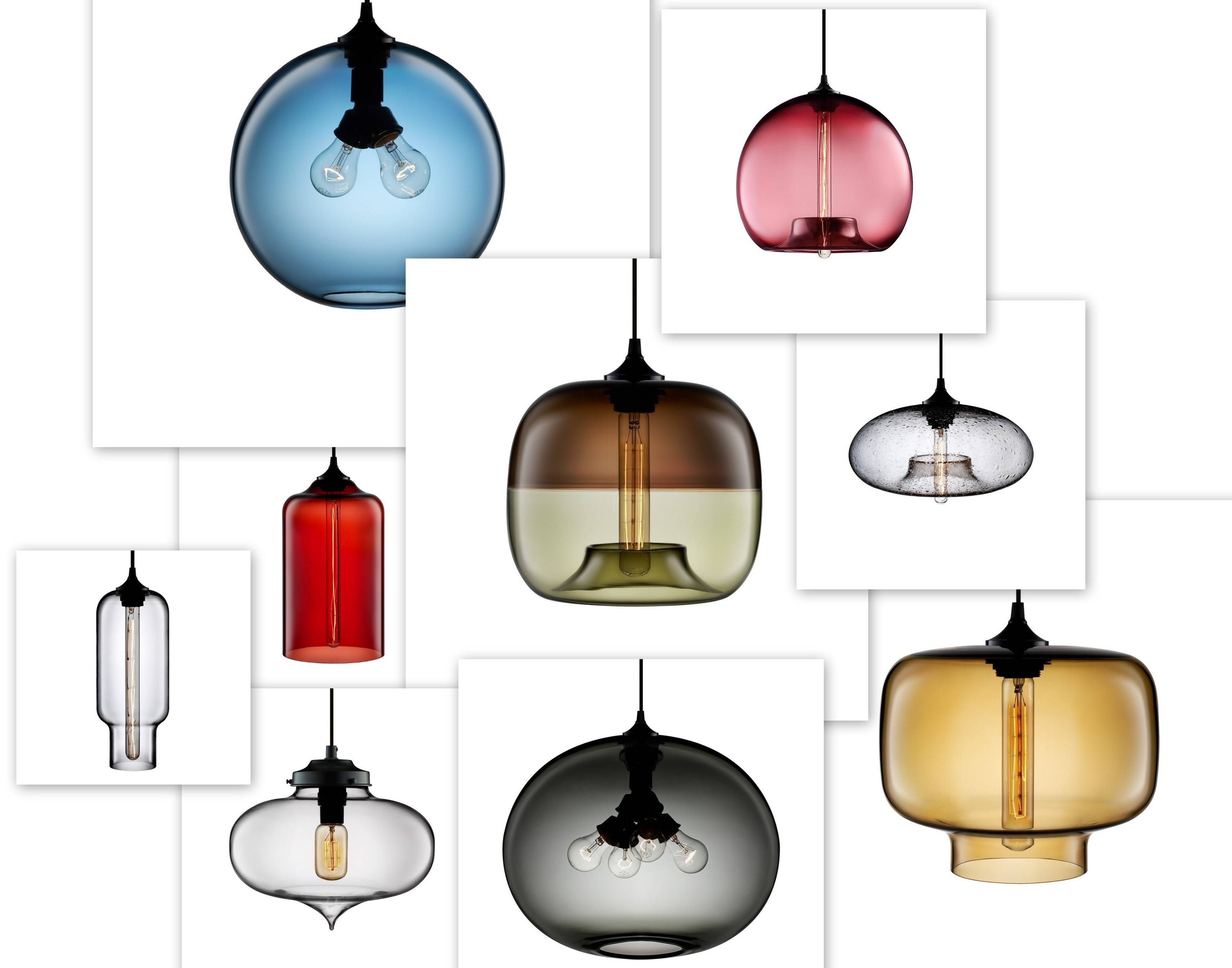 Amazing Colored Glass Pendant Lights With Home Design Plan Pendant Regarding Blown Glass Ceiling Lights (Photo 11 of 15)