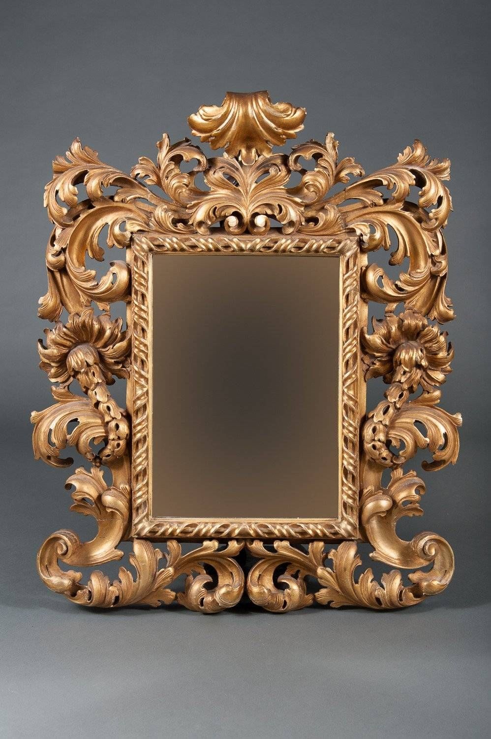 An Intricate 19th Century French Giltwood Rococo Style Vanity Or Intended For Rococo Wall Mirrors (View 11 of 15)