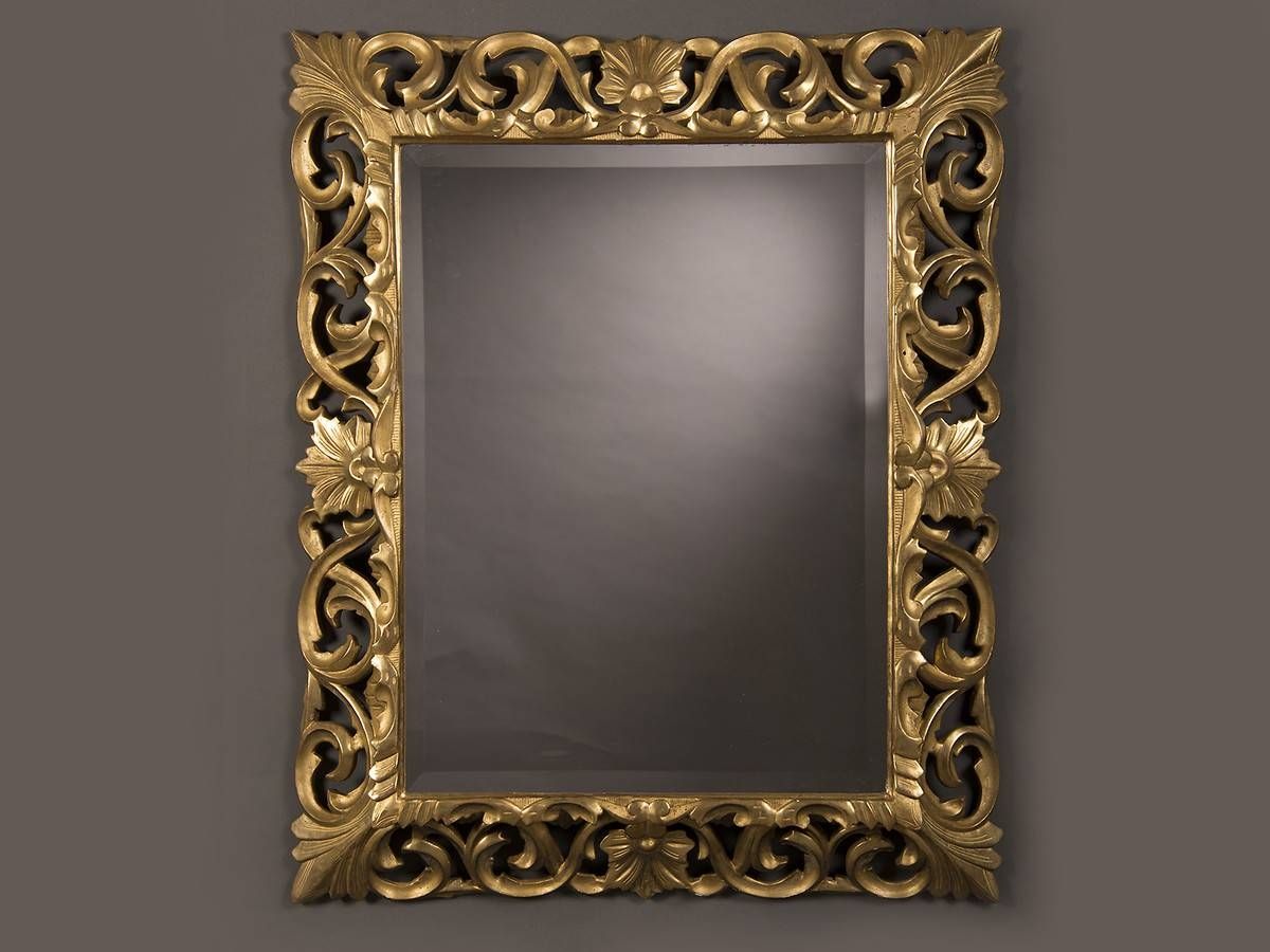 Antique French Baroque Style Gold Beveled Mirror, 1875 (35 1/2″w X With Gold Baroque Mirrors (Photo 5 of 15)
