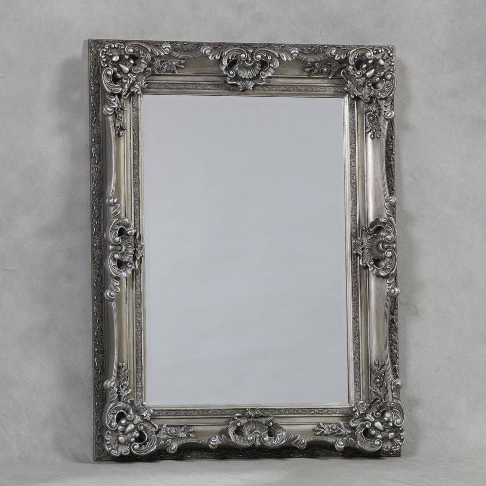 Antique Silver Small Regal Mirror Within Antique Silver Mirrors (View 1 of 15)