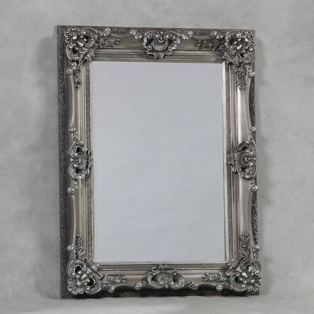 Antique Silver Small Regal Mirror Within Antique Silver Mirrors (Photo 1 of 15)