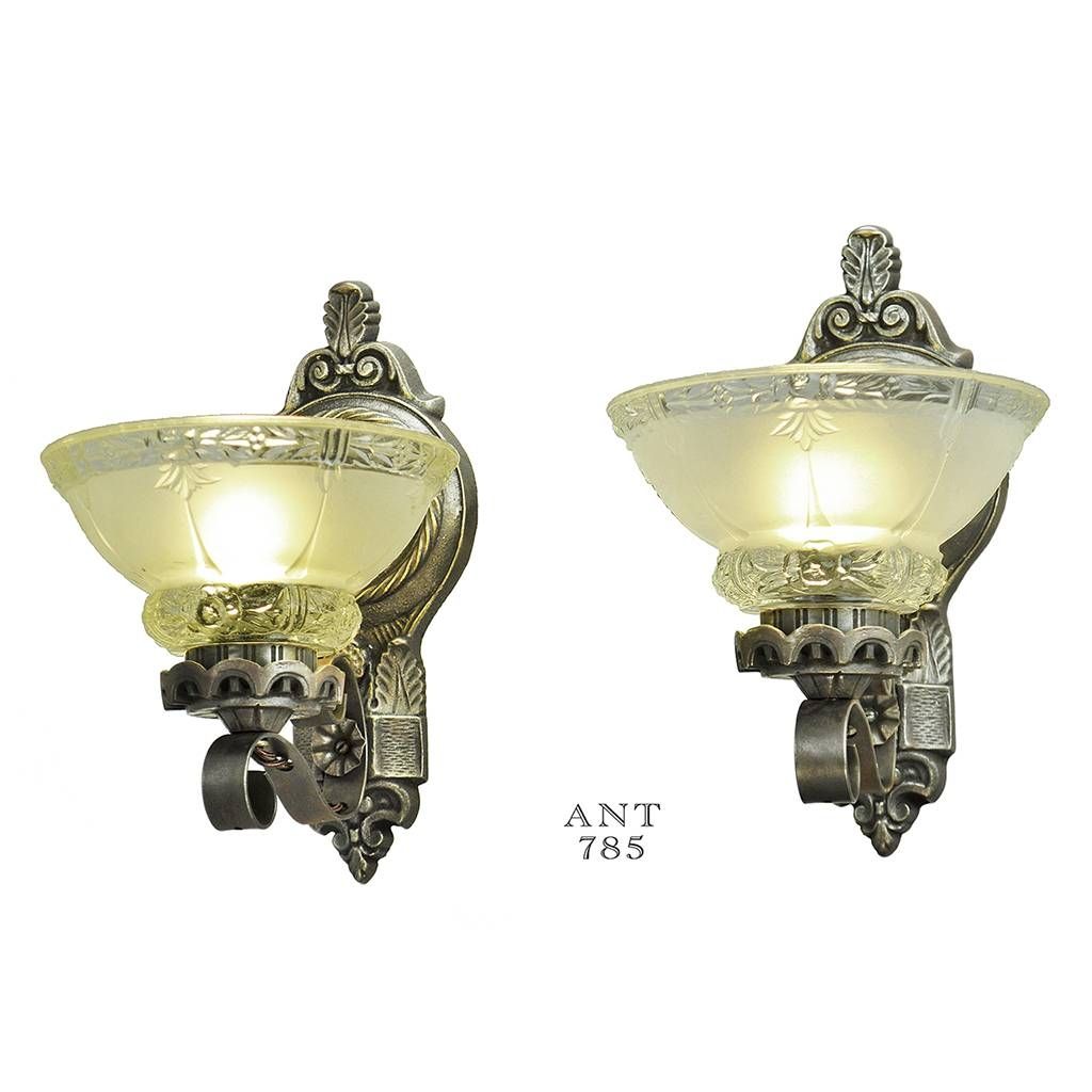 Antique Wall Sconces Edwardian Lighting Fixtures Cup Shade Lights For Edwardian Lights Fixtures (View 2 of 15)