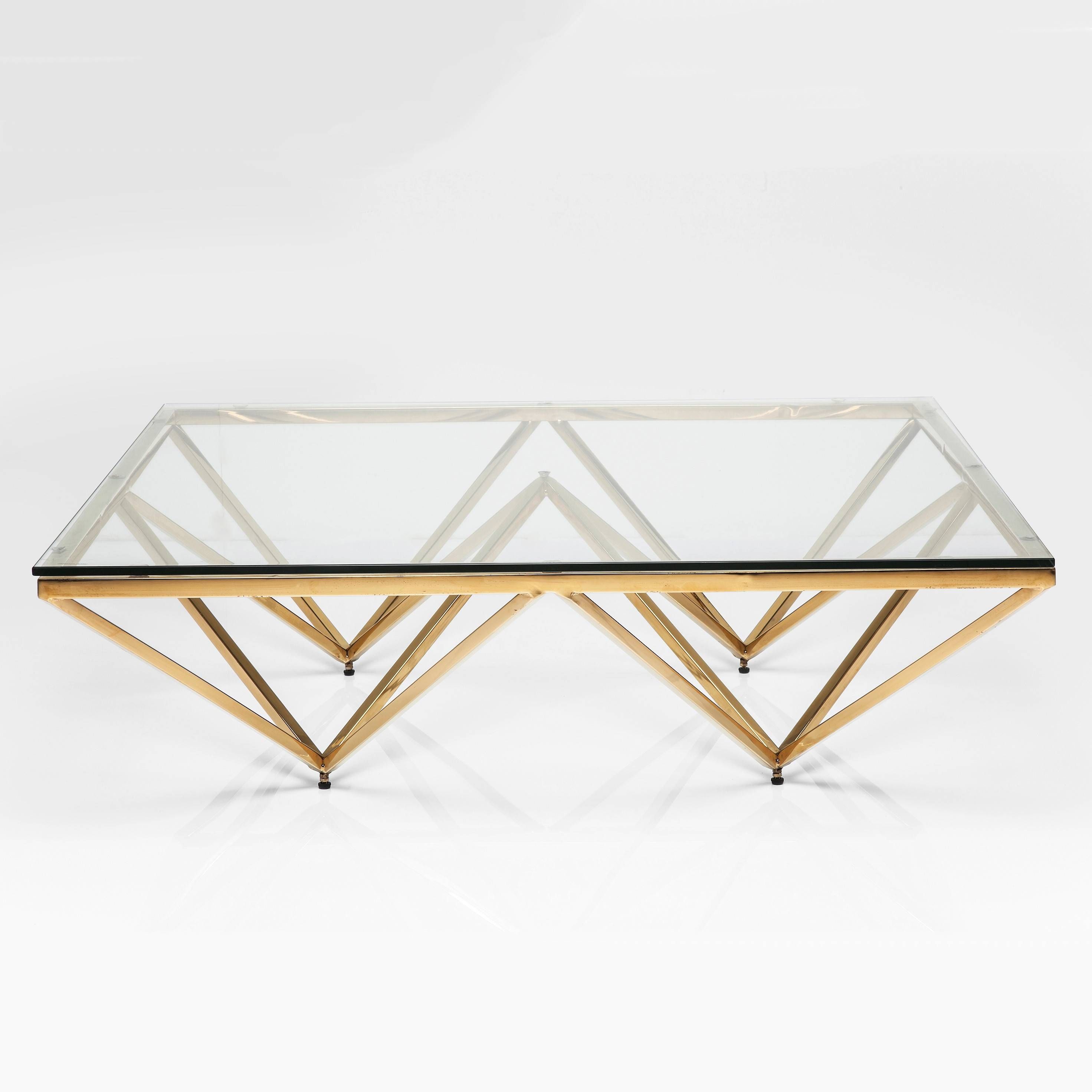 Art Deco Brass Square Glass Coffee Table | I Love Retro With Regard To Square Glass Coffee Tables (View 13 of 15)