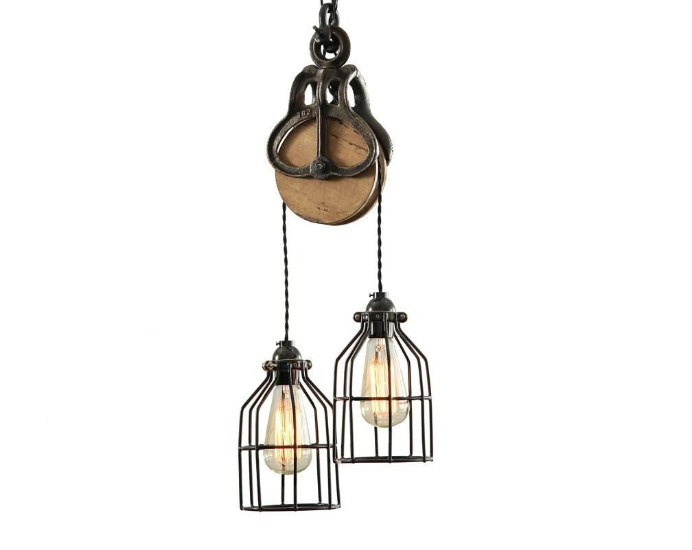 Barn Pendant Light Fixtures – Baby Exit With Regard To Double Pulley Pendant Lights (View 15 of 15)