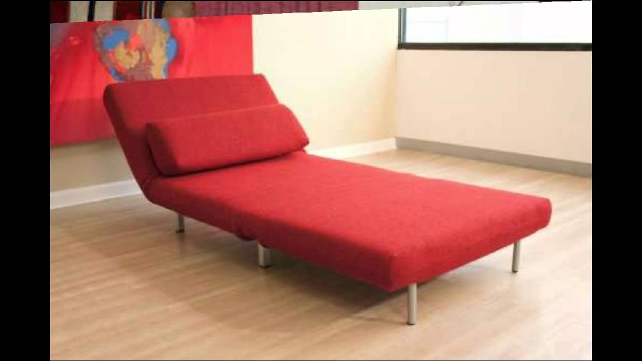 Baxton Studios Romano Convertible Sofa Chair Bed Red – Youtube With Convertible Sofa Chair Bed (Photo 1 of 15)