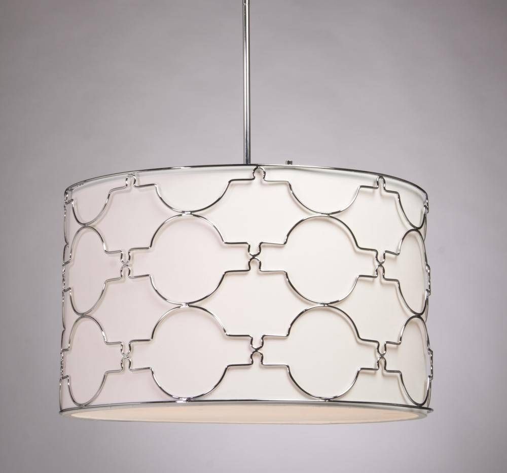 Beautiful Drum Shade Pendant Light | Best Home Decor Inspirations Within White Drum Lights Fixtures (View 3 of 15)