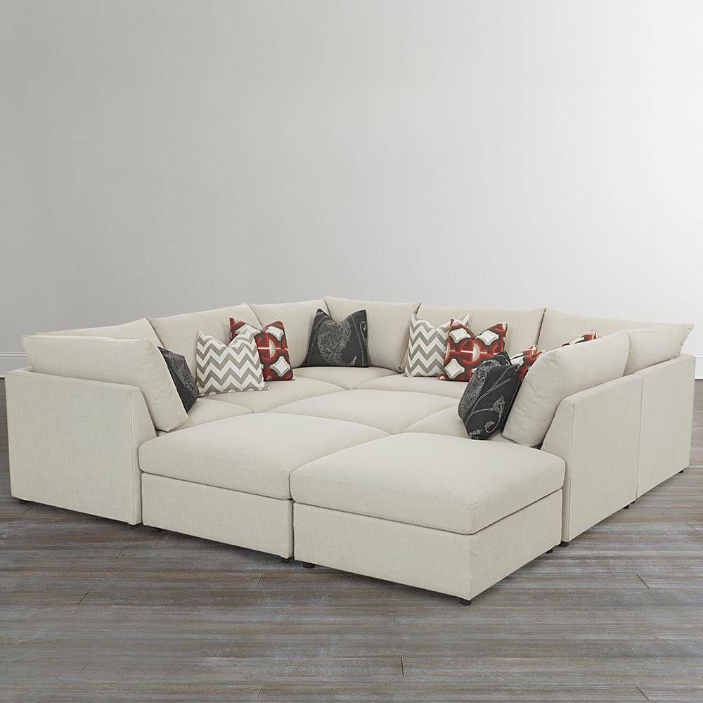 Beckham Upholstered Pit Sectional | Living Room | Bassett Furniture With Giant Sofa Beds (View 7 of 15)