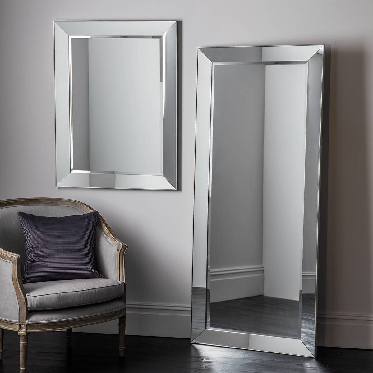 Bedroom: Appealing Oversized Mirrors For Home Decoration Ideas In Chrome Framed Mirrors (View 11 of 15)