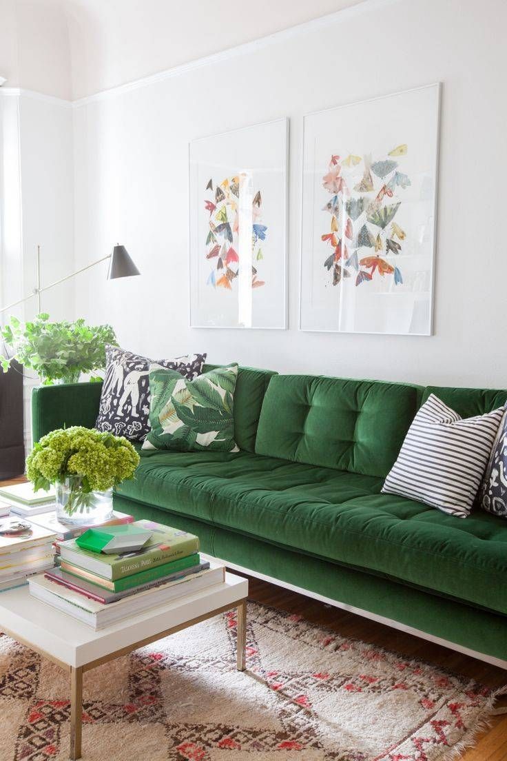 Best 10+ Green Couch Decor Ideas On Pinterest | Green Sofa, Velvet Throughout Emerald Green Sofas (Photo 3 of 15)