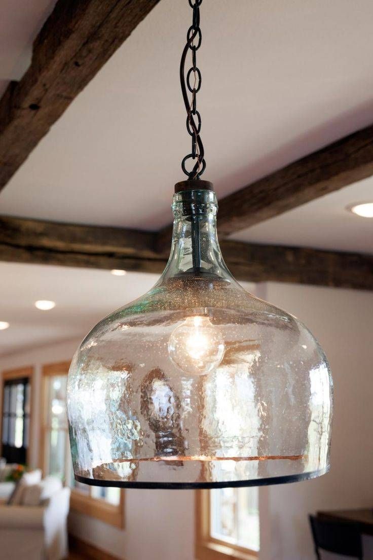 Best 25+ Glass Pendant Light Ideas On Pinterest | Kitchen Pendants Intended For Wine Jug Pendant Lights (View 14 of 15)