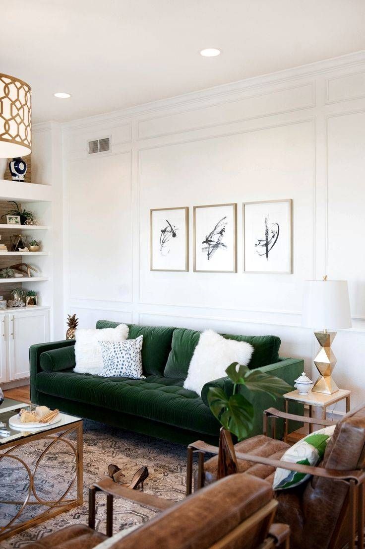 Best 25+ Green Sofa Ideas On Pinterest | Green Living Room Sofas Intended For Emerald Green Sofas (Photo 9 of 15)