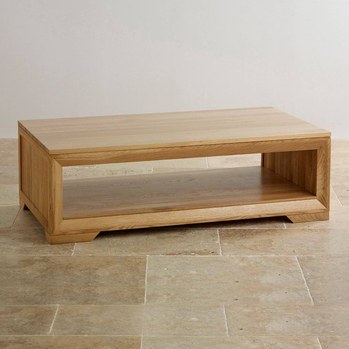 Bevel Coffee Table In Solid Oak | Oak Furniture Land Intended For Solid Oak Coffee Tables (View 7 of 15)
