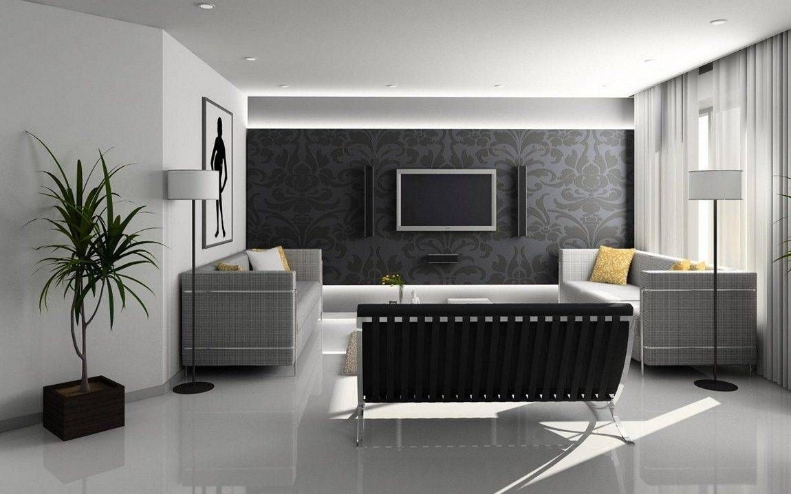 Black And White Living Room Furniture Modern Sofas Contemporary Throughout Extra Long Pendant Lights (View 6 of 15)