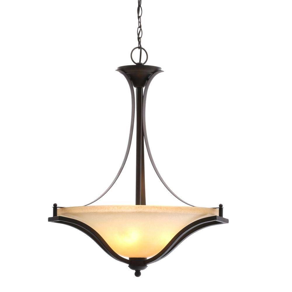 Black – Pendant Lights – Hanging Lights – The Home Depot Pertaining To Black Wrought Iron Pendant Lights (View 13 of 15)