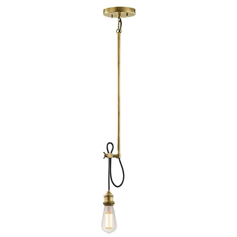 Brass Exposed Bulb Sconce | 43589nbr S Kit W/led St21 Bulb With Regard To Exposed Bulb Pendants (View 9 of 15)