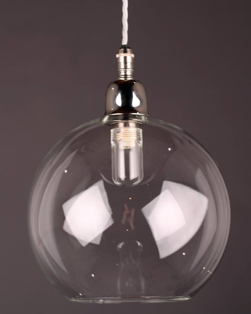 Bright Globe Pendant Light Clear 67 Clear Glass Globe Pendant With Large Glass Ball Pendant Lights (View 10 of 15)