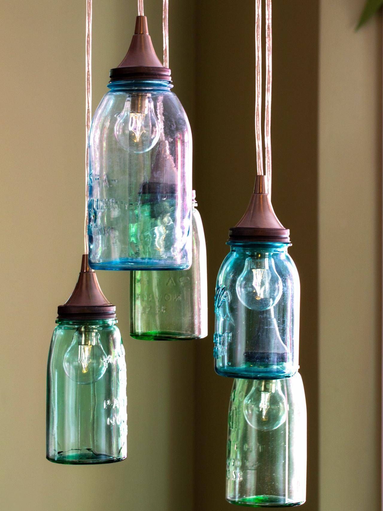 Brighten Up With These Diy Home Lighting Ideas | Hgtv's Decorating Within Glass Jug Lights Fixtures (View 10 of 15)