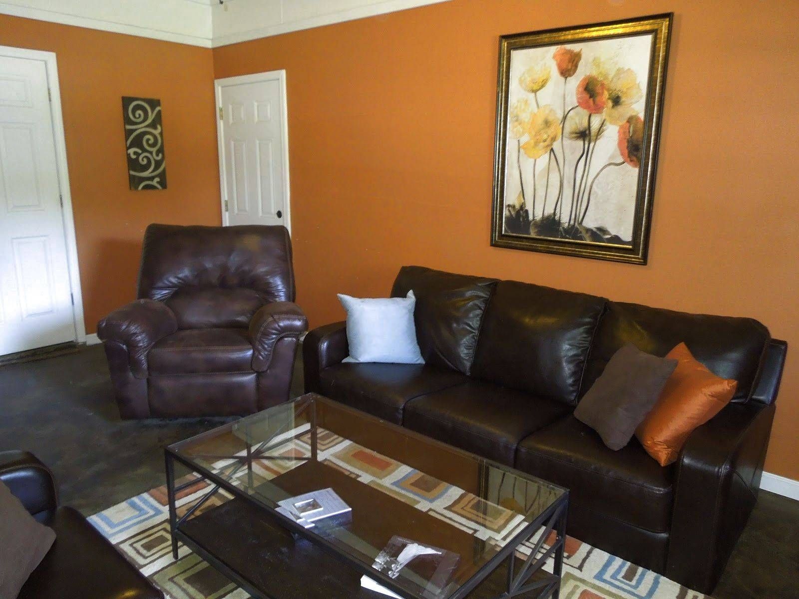 Brown Paint Colors For Living Rooms ~ Idolza Inside Burnt Orange Living Room Sofas (View 12 of 15)
