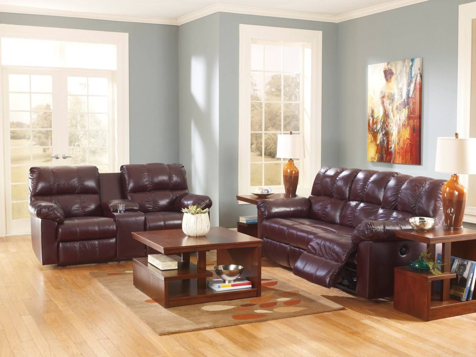 Burgundy Living Room Set. Click To Expand. Full Size Of Living Pertaining To Burgundy Leather Sofa Sets (Photo 11 of 15)