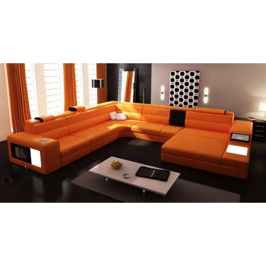 Burnt Orange Sofa: 16 Extraoradinary Burnt Orange Sectional Sofa Inside Burnt Orange Sofas (Photo 15 of 15)