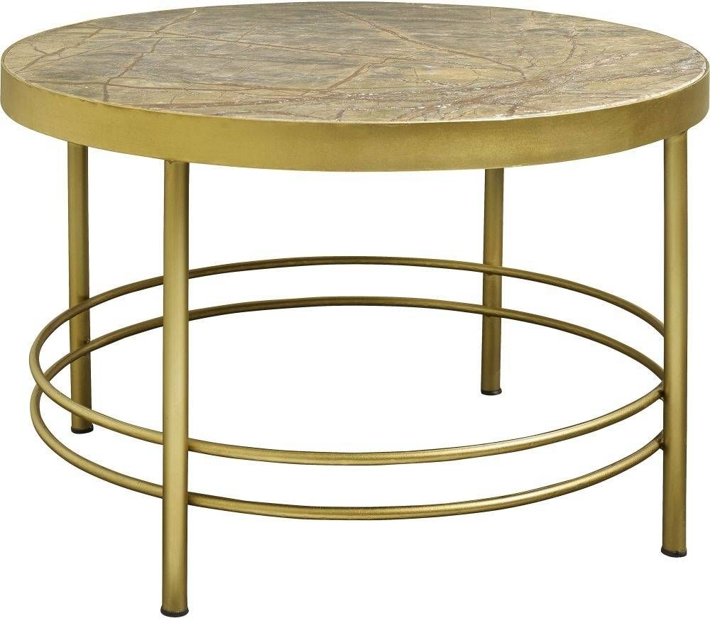 Buy Jungle Gold Marble Round Coffee Table Online – Furntastic Regarding Gold Round Coffee Table (View 9 of 15)